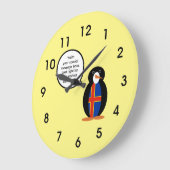 Ålander Flag Gesprächsleiter Penguin Große Wanduhr (Winkel)