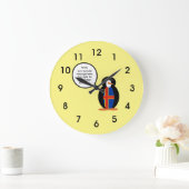 Ålander Flag Gesprächsleiter Penguin Große Wanduhr (Zuhause)