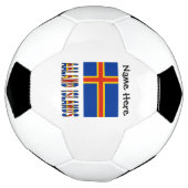 Ålander-Flagge der Ashland-Inseln Personalisiert Fußball (Gedreht)