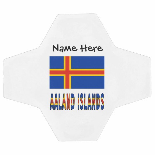 Ålander-Flagge der Ashland-Inseln Personalisiert Fußball (Flach)