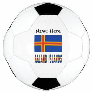 Ålander-Flagge der Ashland-Inseln Personalisiert Fußball