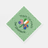 Ålander Irish American Flags Kleeblatt Paper Napki Serviette (Ecke)