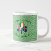 Ålander Irish American Flags Kleeblatt Personalisi Jumbo-Tasse (Rechts)