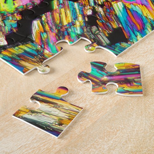 Alanin-Aminosäure unter einem Mikroskop Puzzle (Seite)