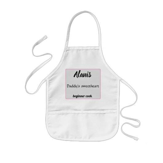 Alanis Daddy's Liebling Anfängerkoch Kinderschürze (Vorne)