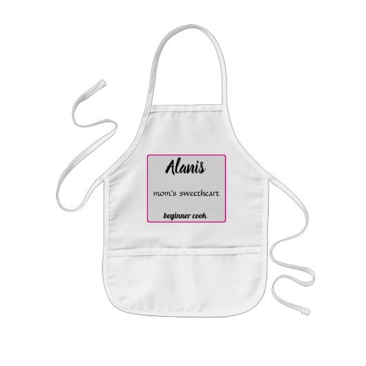 Alanis Mamas Liebling Anfängerkoch Kinderschürze (Vorne)