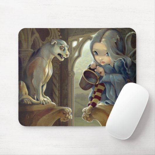 "Alannah und der Wasserspeier" Mousepad (Mit Mouse)