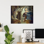 Alannah und die goyle ART PRINT gotische Fee Poster (Heimbüro)