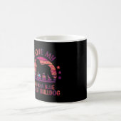 Alapaha Blue Blood Bulldog Silhouette Vintag und Kaffeetasse (VorderseiteRechts)