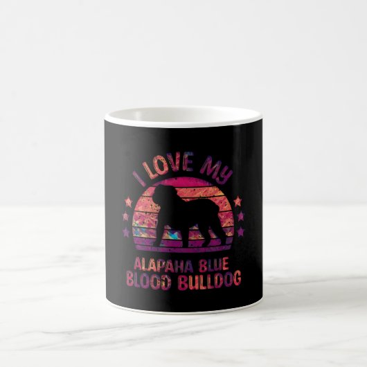 Alapaha Blue Blood Bulldog Silhouette Vintag und Kaffeetasse (Mittel)