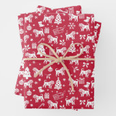 Alapaha Blue Blood Bulldog Weihnachten Geschenkpapier Set (Beispiel)