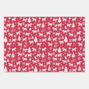 Alapaha Blue Blood Bulldog Weihnachten Geschenkpapier Set