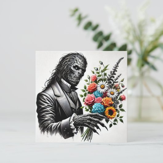 Alaric Wyrmwillow - Gothic Viktorianisch Greeting (Stehend Vorderseite)