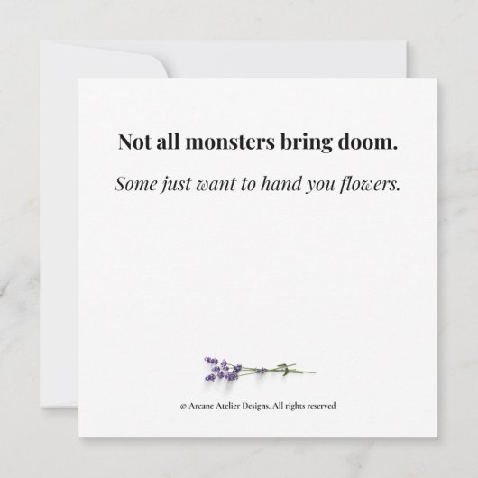 Alaric Wyrmwillow - Gothic Viktorianisch Greeting  (Rückseite)