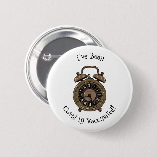 Alarm clock cartoon illustration button (Vorne & Hinten)