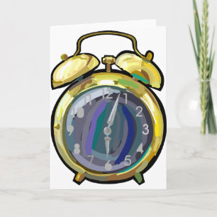 Alarm Clock Greeting Cards Karte