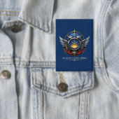 Alarm Clock Hero Logo Knopf Button (Insitu)