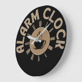ALARM CLOCK RETRO MORNING KAFFELOVER GROßE WANDUHR (Winkel)