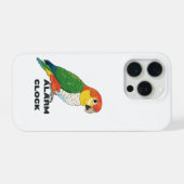 Alarm Clock Sun Conure – Loud Parrot iPhone Hülle (Rückseite (Horizontal))