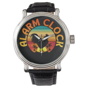 ALARM CLOCK VINTAG MORNING ROOSTER CHICKEN ARMBANDUHR