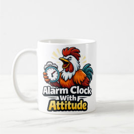 Alarm clock with attitude, roaster quote. kaffeetasse