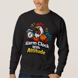 Alarm clock with attitude, roaster quote. sweatshirt