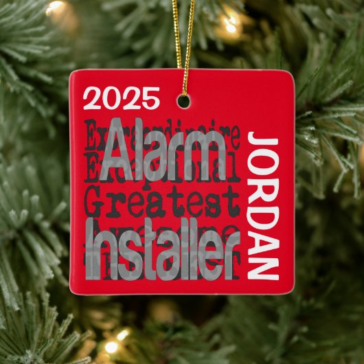 Alarm Installer Extraordinaire CUSTOM Keramikornament (Baum)