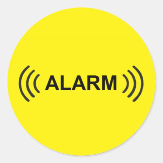 ALARM RUNDER AUFKLEBER (Vorderseite)