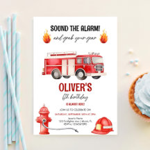 Alarm schlagen, Jungs Feuerwehr Geburtstag