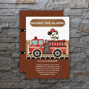 Alarm schlagen! Moderne Feuerwehr-Baby-Party Begleitkarte