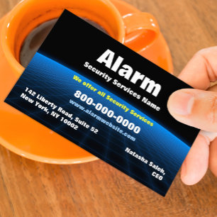 Alarm Security Tech Business Card Visitenkarte