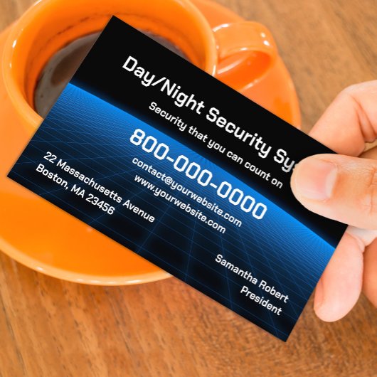 Alarm Security Tech Business Card Visitenkarte