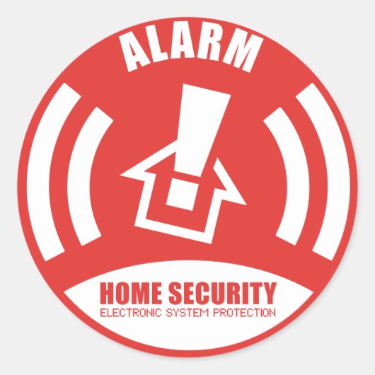 Alarm sticker warning security home (Vorderseite)