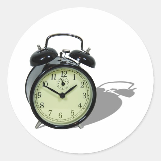 AlarmClock041109shadows Runder Aufkleber (Vorderseite)