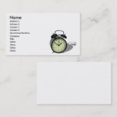 AlarmClockCard, Name, Adresse 1, Adresse 2, Visitenkarte (Vorne/Hinten)