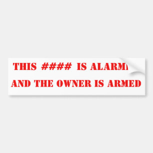 ALARMED UND ARMED AUTOAUFKLEBER