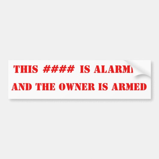 ALARMED UND ARMED AUTOAUFKLEBER (Vorne)
