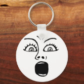 ALARMED! -Weiß Schlüsselanhänger (Vorderseite)