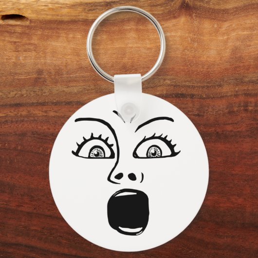 ALARMED! -Weiß Schlüsselanhänger (Vorderseite)