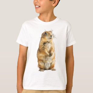 Alarmiert stehendes Erdhörnchen-Kinder T-Shirt