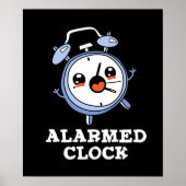 Alarmierte Uhr Funny Alarm Uhr Puppe dunkle BG Poster (Vorne)