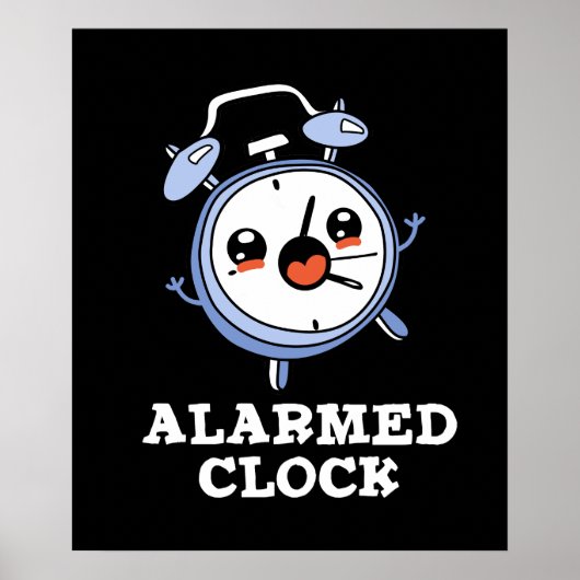 Alarmierte Uhr Funny Alarm Uhr Puppe dunkle BG Poster (Vorne)