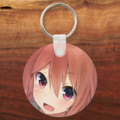 Alarmiertes Mädchen Rotkopfberge Augen kitschige S Schlüsselanhänger (Vorderseite)