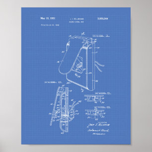 Alarmsignalbox 1951 Patentart - Blueprint Poster