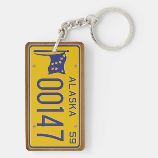 Alaska 1959 Vintager Schlüsselanhänger (Rückseite)