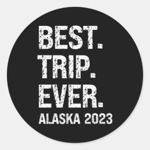 Alaska 2023 Alaska Urlaub 2023 Familie Besuch Crui Runder Aufkleber