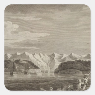 Alaska 5 quadratischer aufkleber