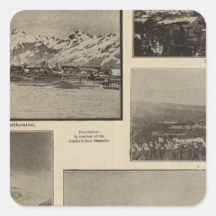 Alaska 7 quadratischer aufkleber