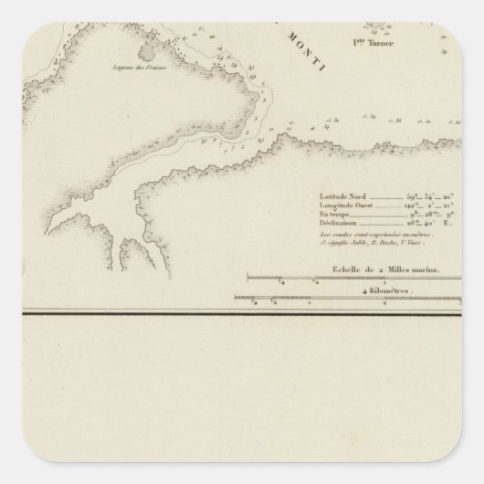 Alaska 8 quadratischer aufkleber (Vorderseite)