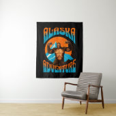 Alaska-Abenteuer Lustiger Sasquatch Wandteppich (Beispiel)